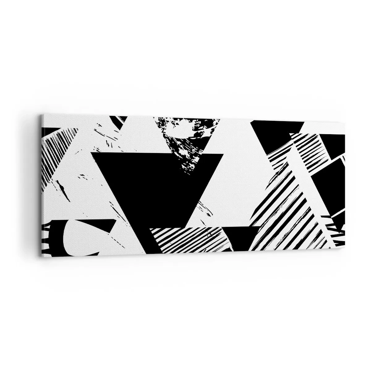 Canvastavla - Bild på duk - Det regnar trianglar - 100x40 cm