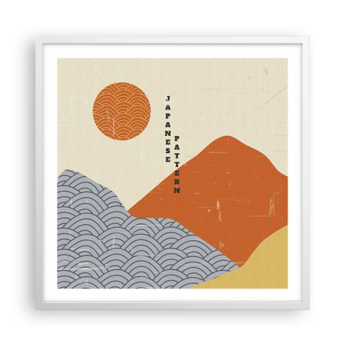 Affisch i vit ram - I den japanska andan - 60x60 cm