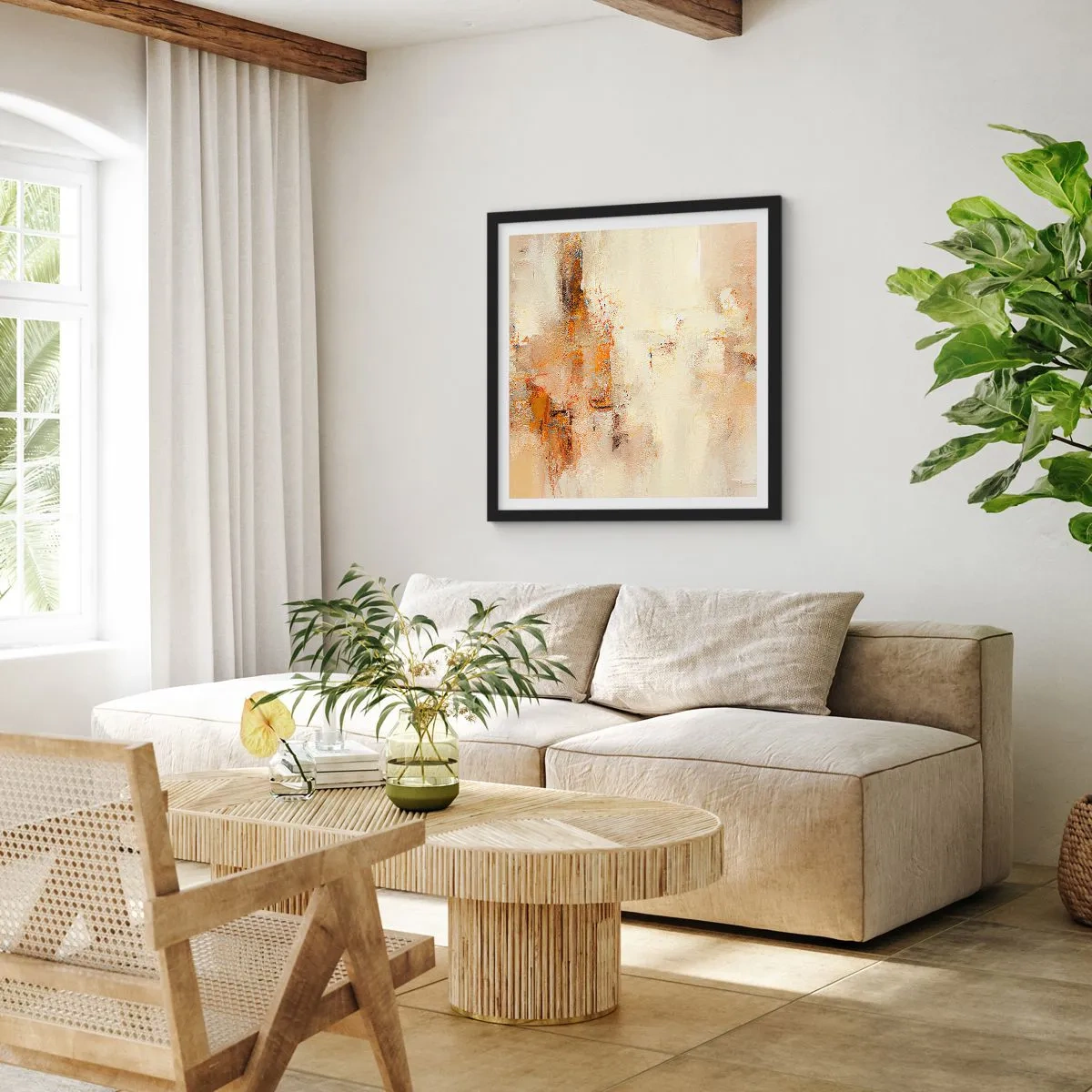 Affisch i svart ram - Bärnstenens själ - 60x60 cm