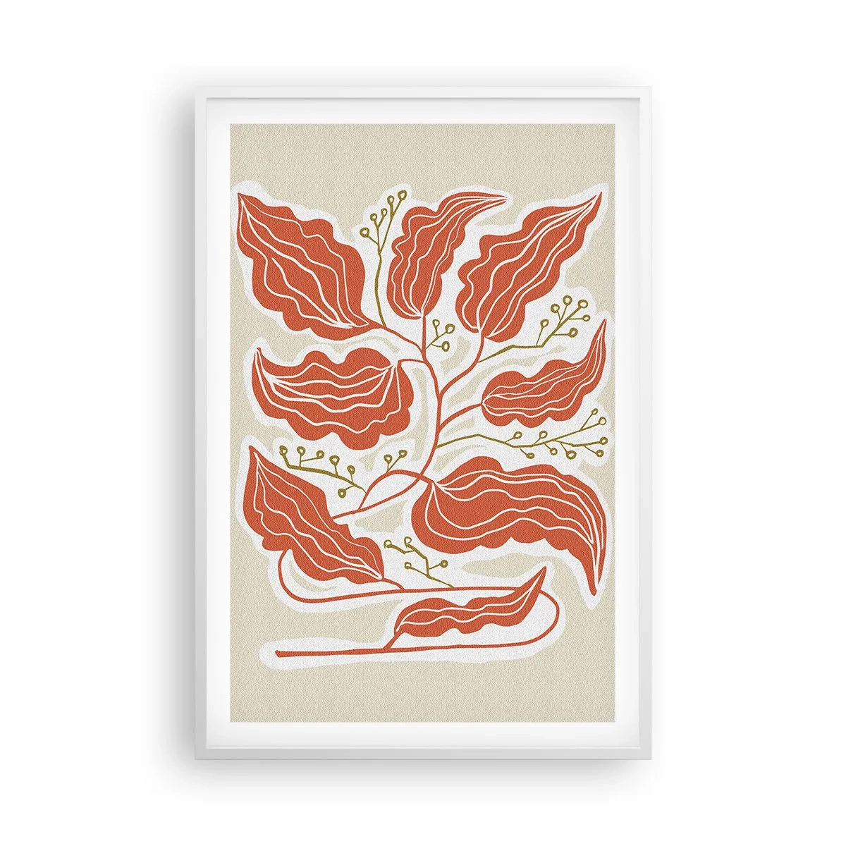 Affisch i vit ram - Folkligt och naturligt - 61x91 cm