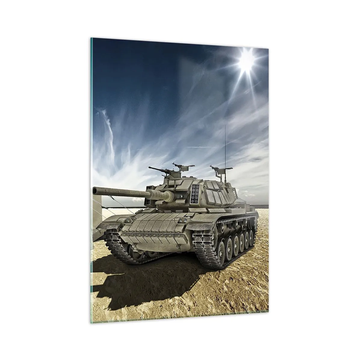 Glastavla - Bild på glas - Militär dröm - 50x70 cm