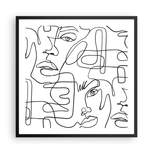 Affisch i svart ram - I trassliga känslor - 60x60 cm