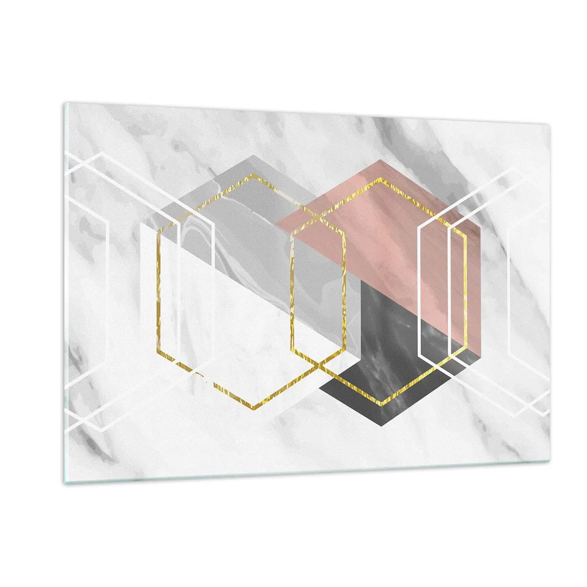 Glastavla - Bild på glas - Kedjekomposition - 120x80 cm