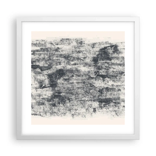 Affisch i vit ram - Dimmig komposition - 40x40 cm