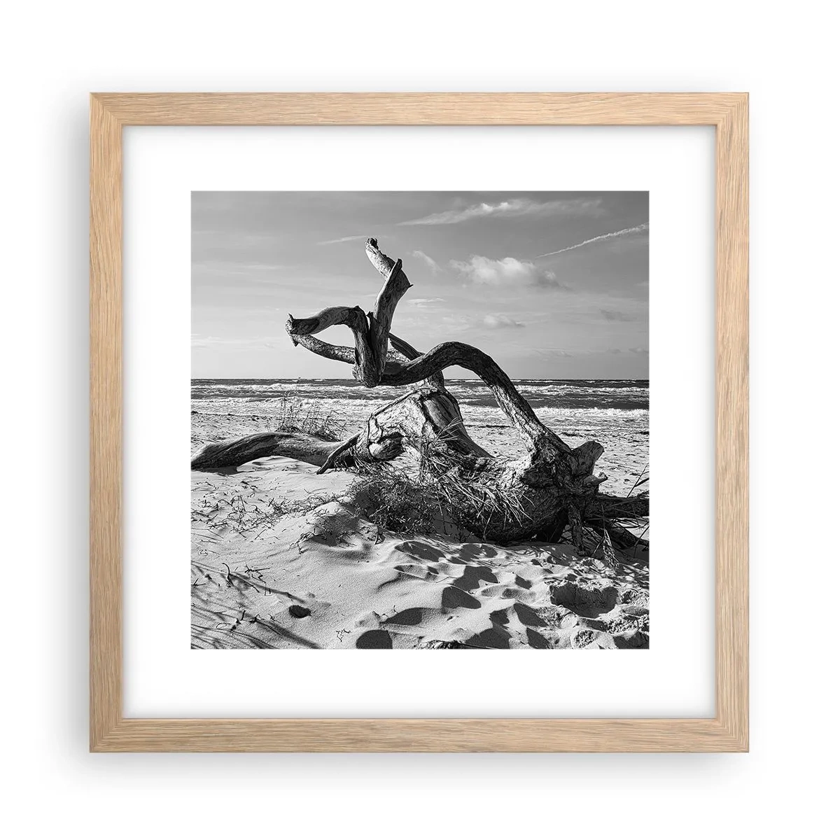 Affisch i ram av ljusek - Havets skulptur - 30x30 cm