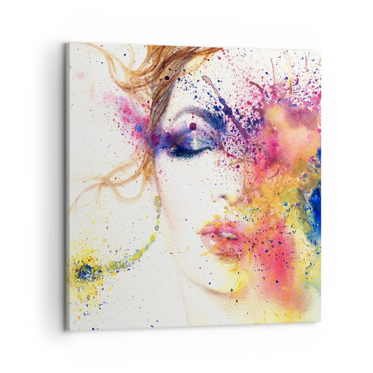 Canvastavla - Bild på duk - Regnbågsyrsel - 50x50 cm