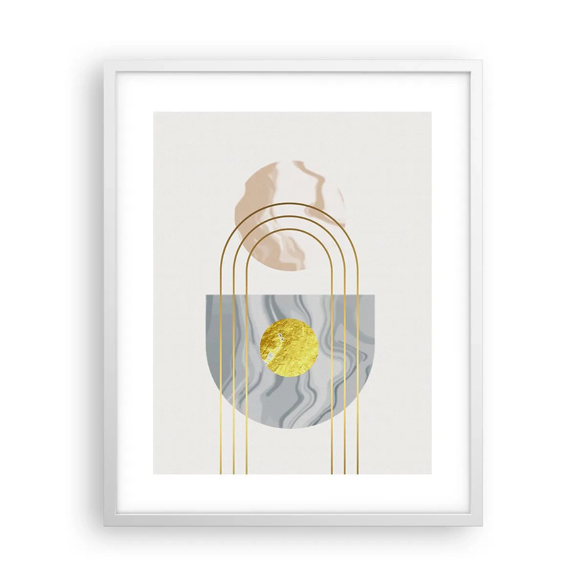 Affisch i vit ram - Ljushet och sken - 40x50 cm