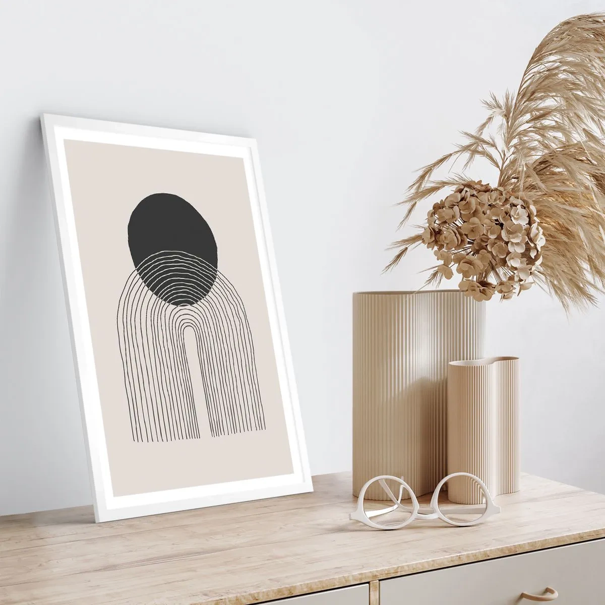 Affisch i vit ram - Darr och säkerhet - 50x70 cm