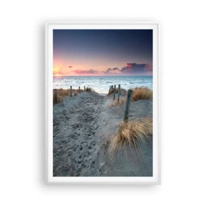 Affisch i vit ram - Utspilld skenregnbåge... - 70x100 cm