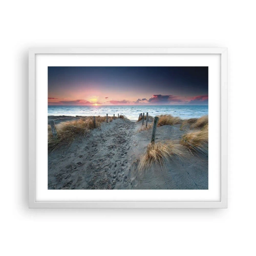 Affisch i vit ram - Utspilld skenregnbåge... - 50x40 cm