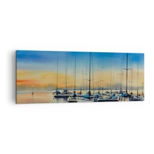 Canvastavla - Bild på duk - Slutet på en bra dag - 140x50 cm