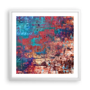 Affisch i vit ram - Minne och icke-minne - 50x50 cm