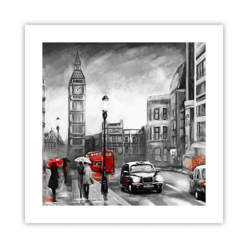 Affisch - Inte alls en grå stad - 40x40 cm