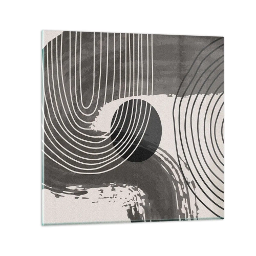 Glastavla - Bild på glas - Ovalen vinner - 70x70 cm