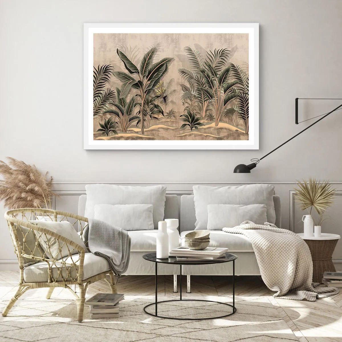 Affisch i vit ram - Bild i kolonial stil - 40x30 cm
