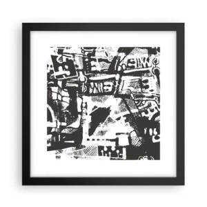 Affisch i svart ram - Ordning eller kaos? - 30x30 cm