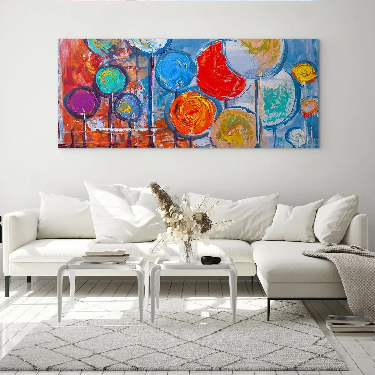 Glastavla - Bild på glas - Slickepinnar - 160x50 cm