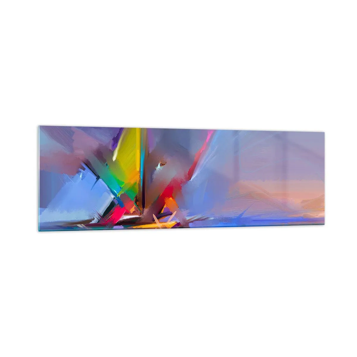 Glastavla - Bild på glas - Snabb som en fågel - 160x50 cm