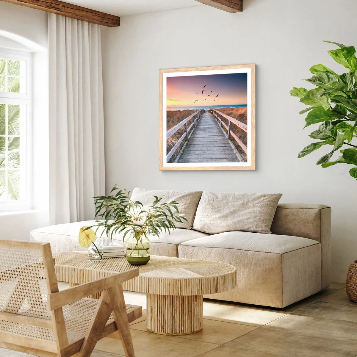 Affisch i ram av ljusek - Startbana - 30x30 cm