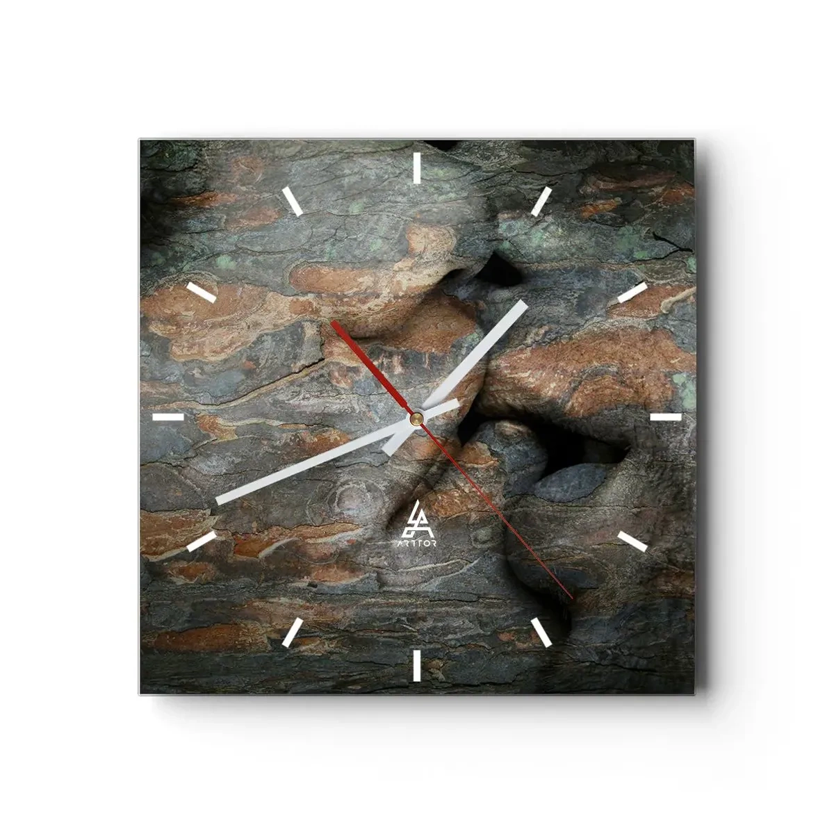 Väggklocka - Klocka på glas - Alltid tillsammans - 30x30 cm