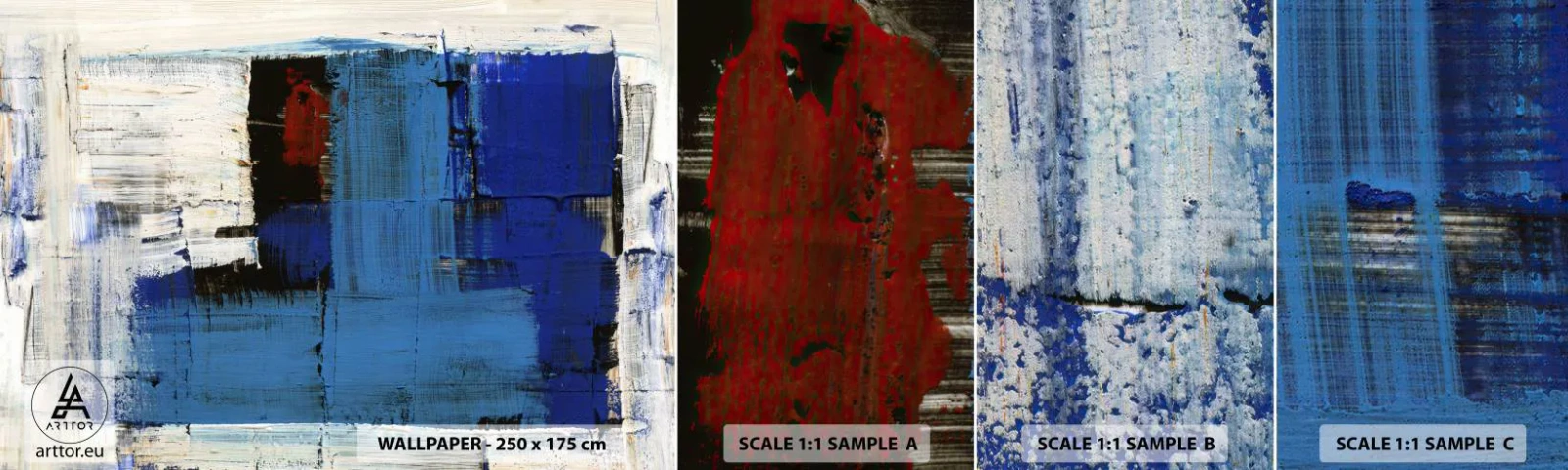 Provbit av självhäftande fototapet Deluxe Sticker - Det blåas hemlighet - Abstraktion, Bit, Modernitet - 100x30 cm