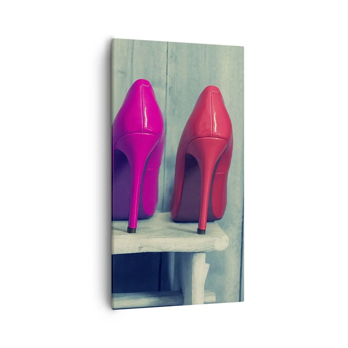 Canvastavla - Bild på duk - En promenad på regnbågen - 55x100 cm