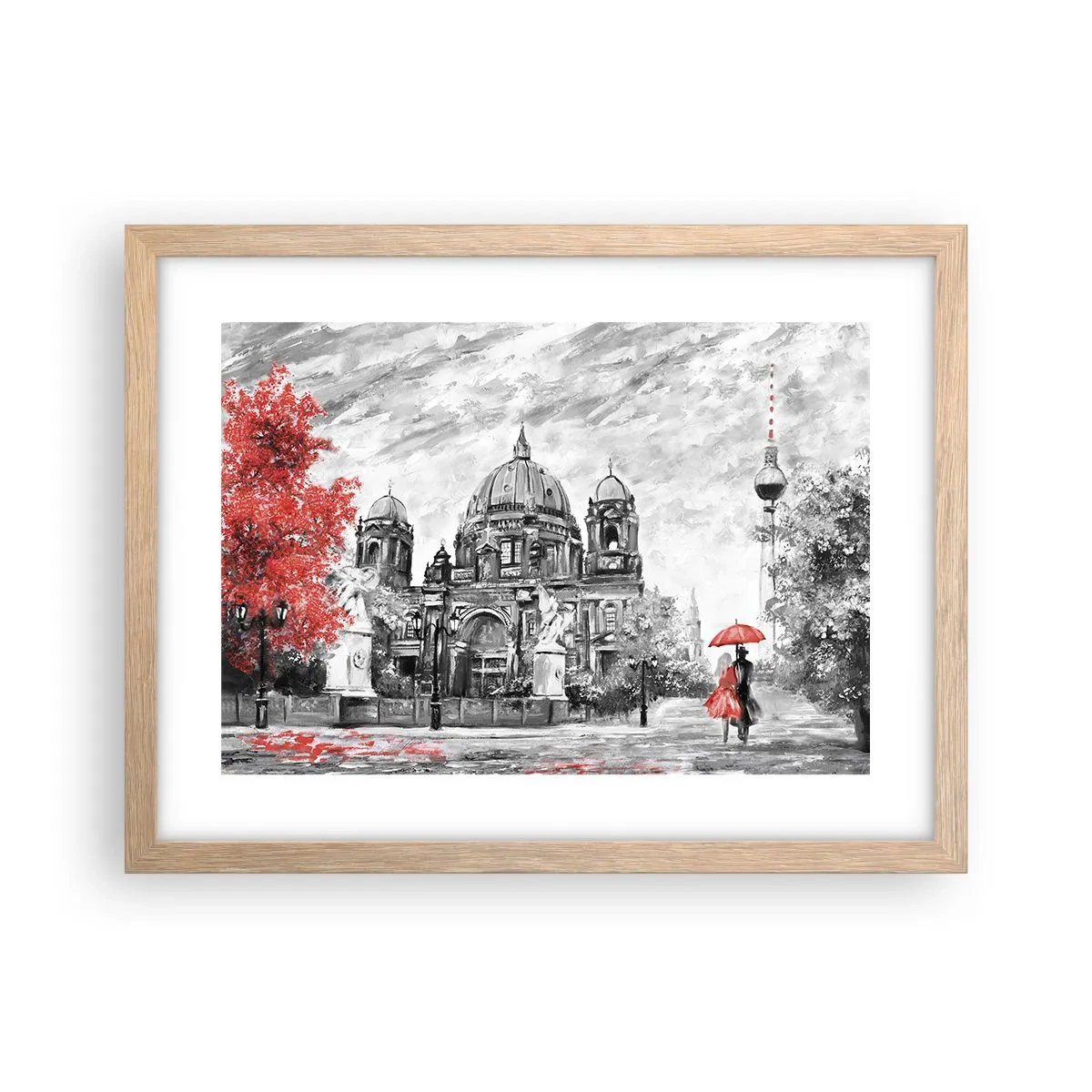 Affisch i ram av ljusek - Ett möte i Berlin - 40x30 cm