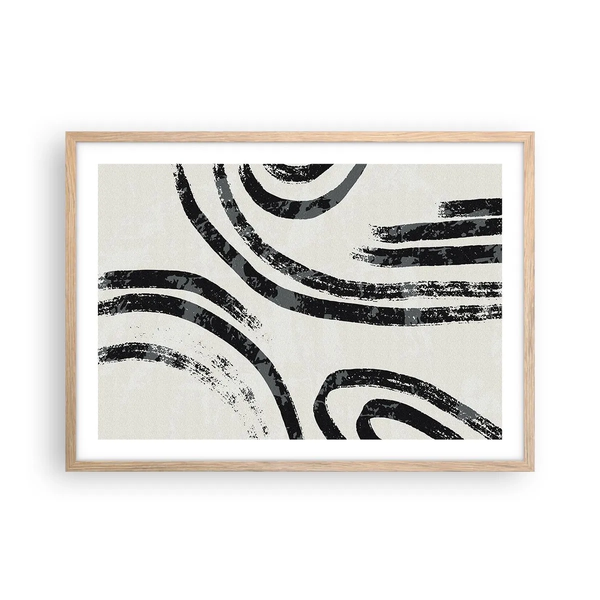 Affisch i ram av ljusek - Halvstoppad - 70x50 cm
