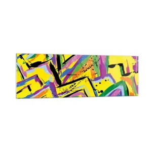 Glastavla - Bild på glas - Skriker av glädje - 160x50 cm