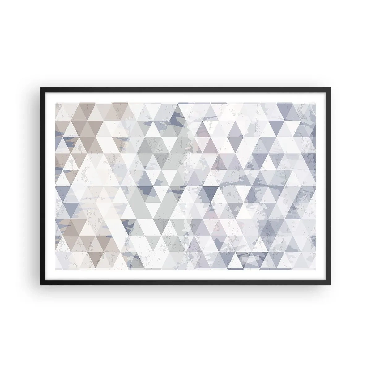Affisch i svart ram - Trianglar - 91x61 cm