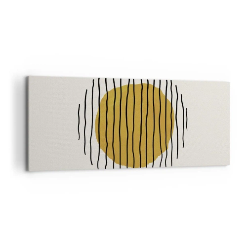 Canvastavla - Bild på duk - Abstraktion som darrar av glöd - 100x40 cm