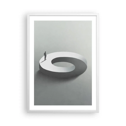 Affisch i vit ram - Och försök att vara klok - 50x70 cm