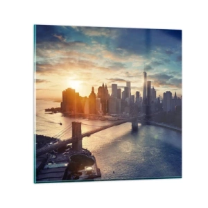 Glastavla - Bild på glas - Västkulturens monument - 70x70 cm