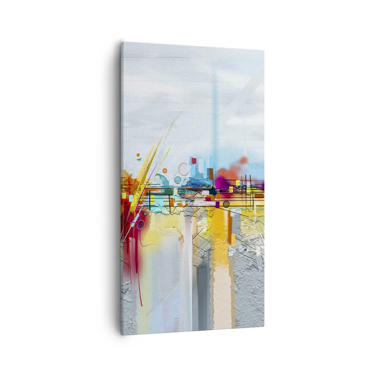 Canvastavla - Bild på duk - Glädjens bro över livets flod - 55x100 cm