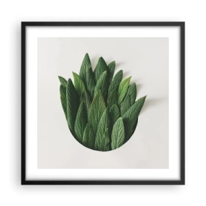 Affisch i svart ram - Ostoppbar nyfikenhet - 50x50 cm