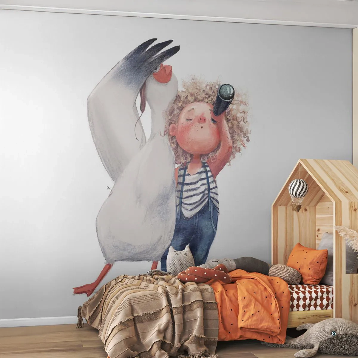 Självhäftande Fototapet Deluxe Sticker - Stora resans plan - För barn, Vänskap, Flicka - 250x175 cm