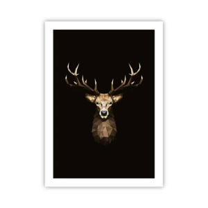 Affisch - Kubistisk hjort - 50x70 cm