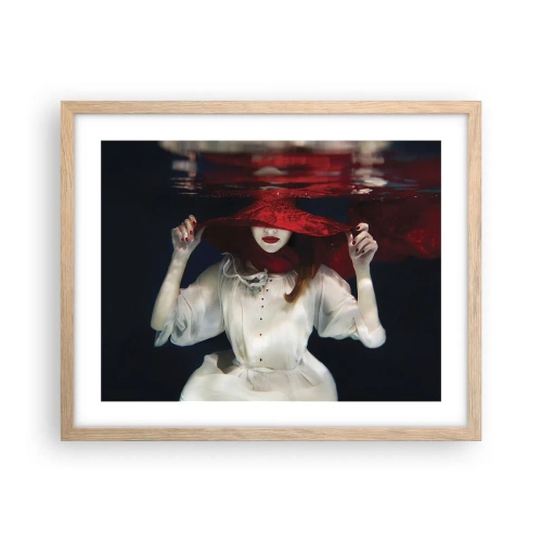 Affisch i ram av ljusek - Konstig fru - 50x40 cm