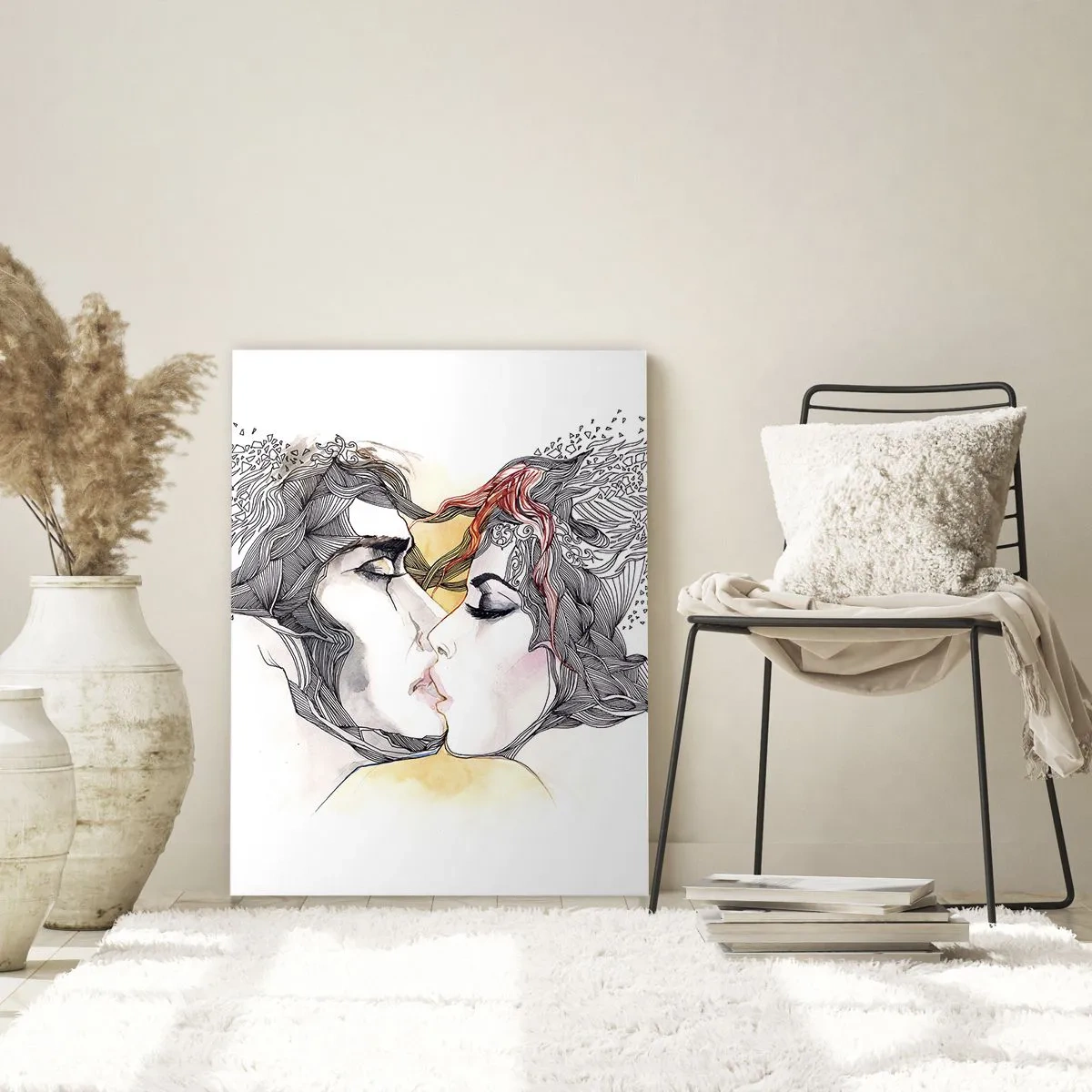 Glastavla - Bild på glas - Världen existerar inte - 80x120 cm