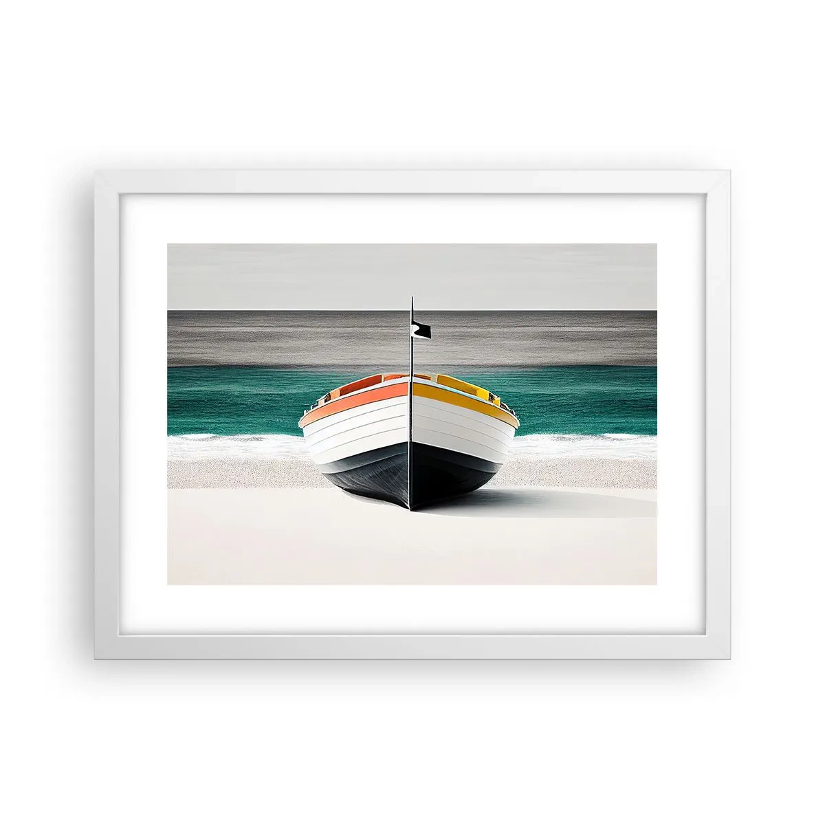 Affisch i vit ram - På sin plats - 40x30 cm