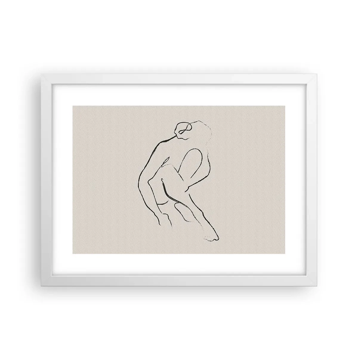 Affisch i vit ram - Intim skiss - 40x30 cm