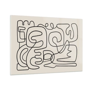 Glastavla - Bild på glas - Följ spåret - 100x70 cm