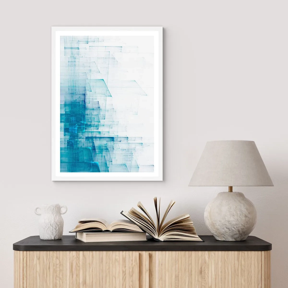 Affisch i vit ram - Hur utrymmet blev till - 61x91 cm