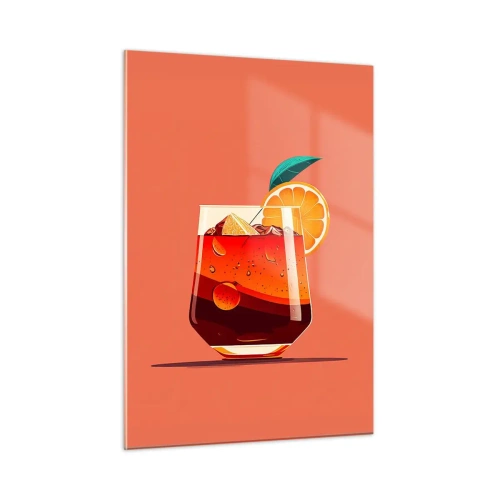 Glastavla - Bild på glas - Sommarens förfriskning - 50x70 cm