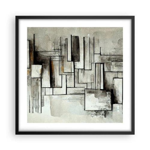 Affisch i svart ram - Kraften i enkelhet - 50x50 cm