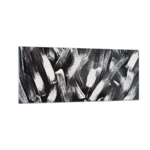 Glastavla - Bild på glas - Abstraktion i industriell anda - 100x40 cm