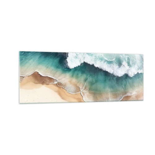 Glastavla - Bild på glas - Ett evigt möte - 140x50 cm
