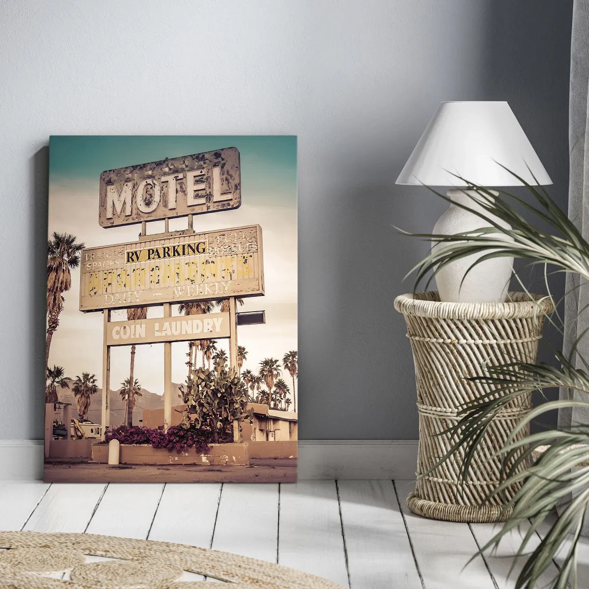 Canvastavla - Bild på duk - Här står tiden stilla - 45x80 cm