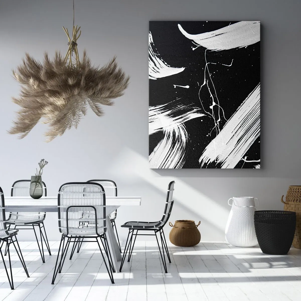 Canvastavla - Bild på duk - Bryta mörkret - 50x70 cm