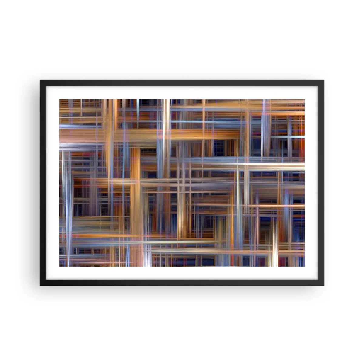 Affisch i svart ram - Vävd av ljus - 70x50 cm